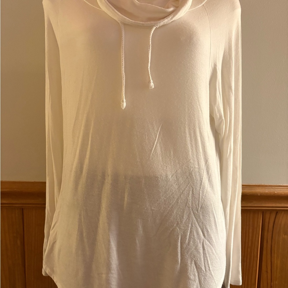 Elegant Cream Cowl Neck Tunic - Picture 2 of 6